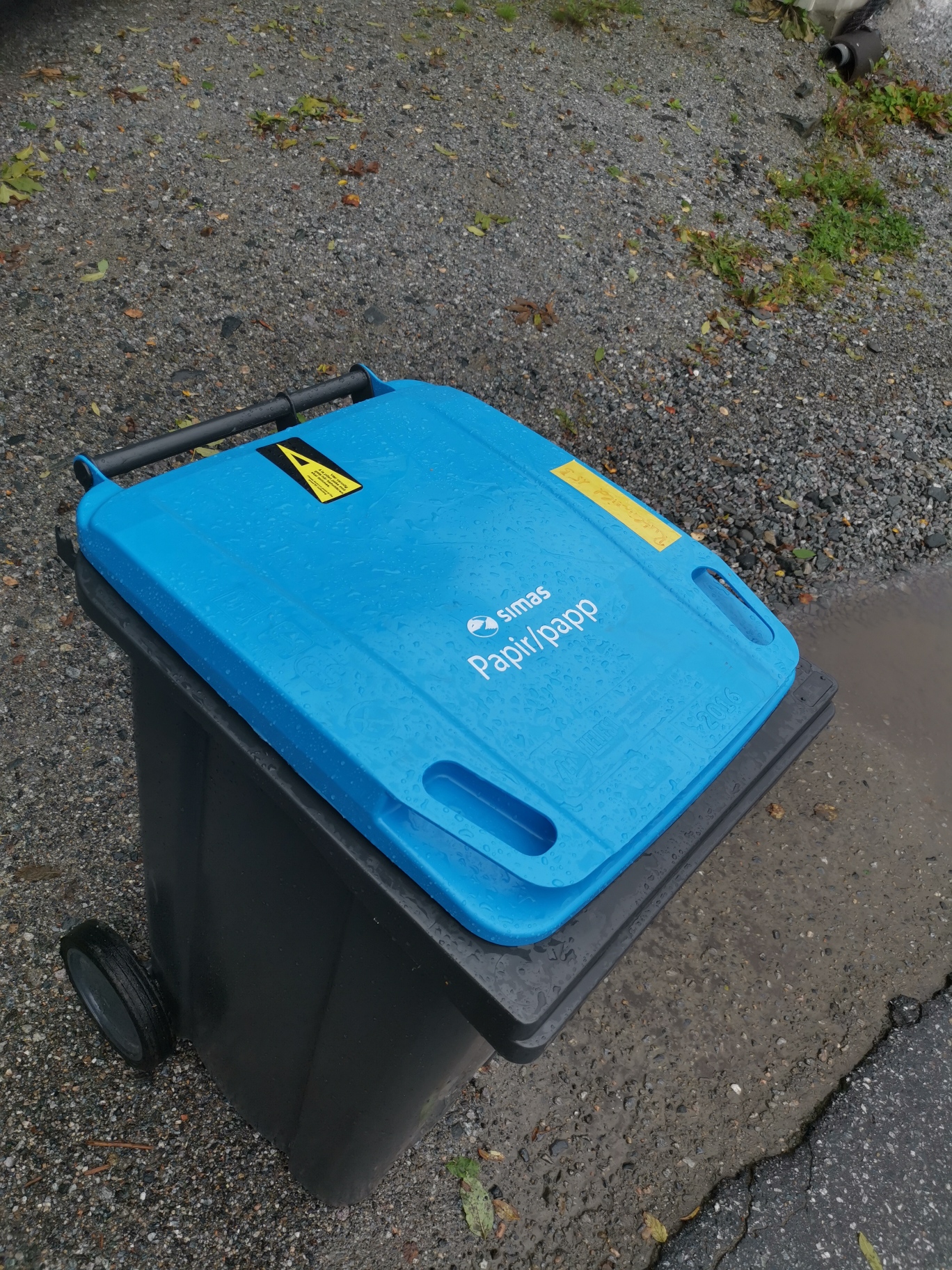 I denne dunken skal det kun vere papir og papp