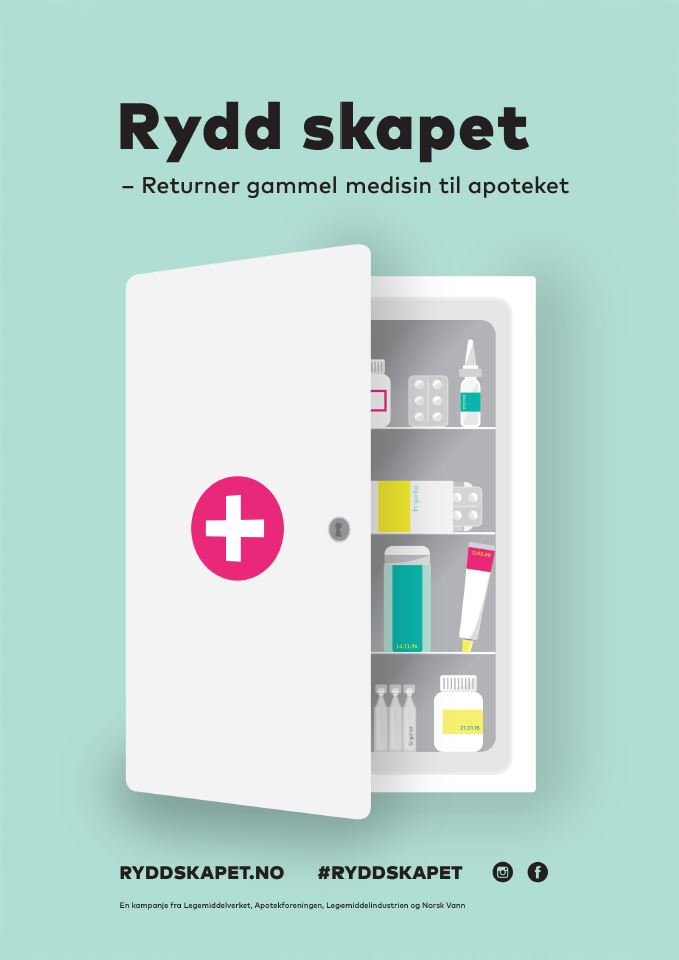 Rydd skåpet for gamal medisin