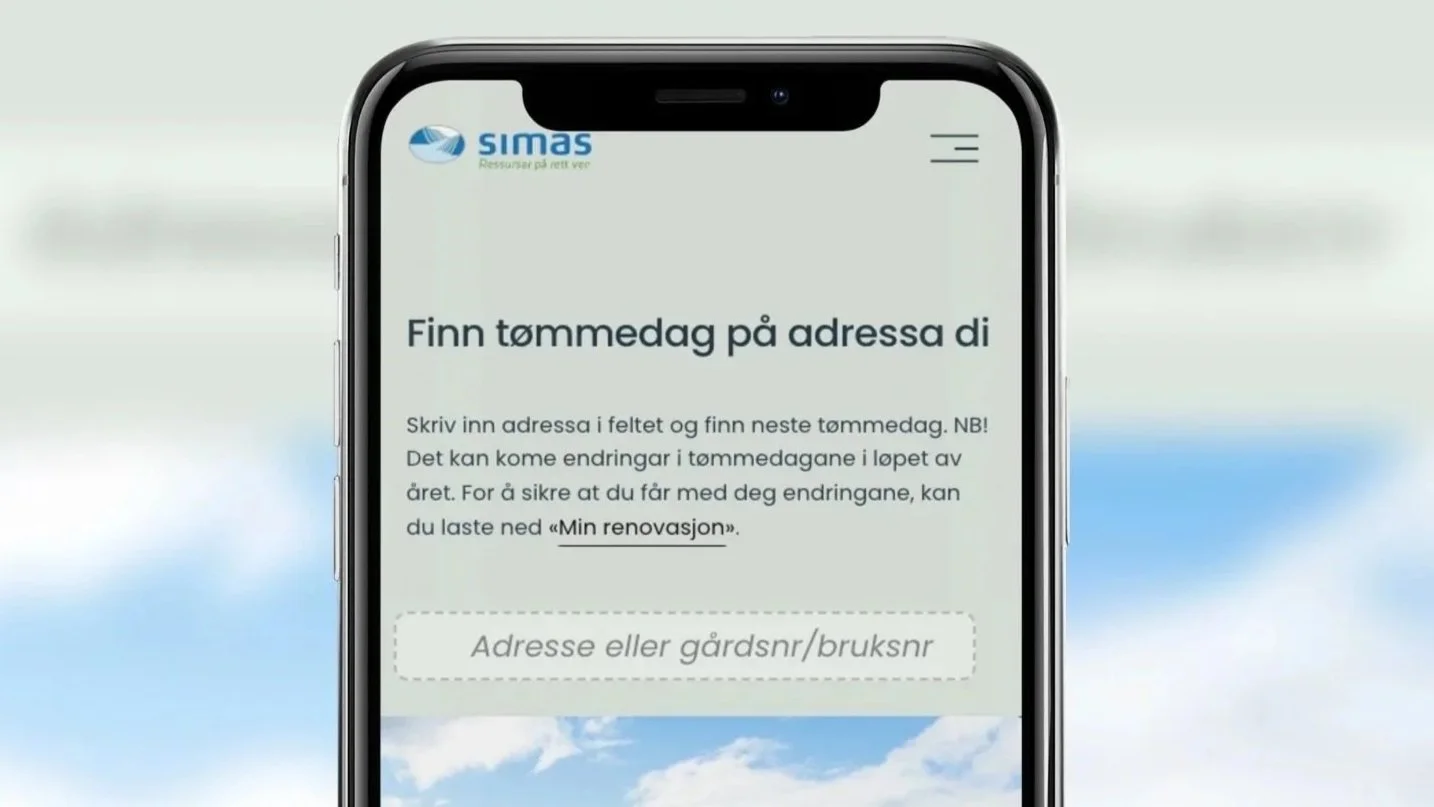 Nyheit: Søk opp neste tømmedag på adressa di