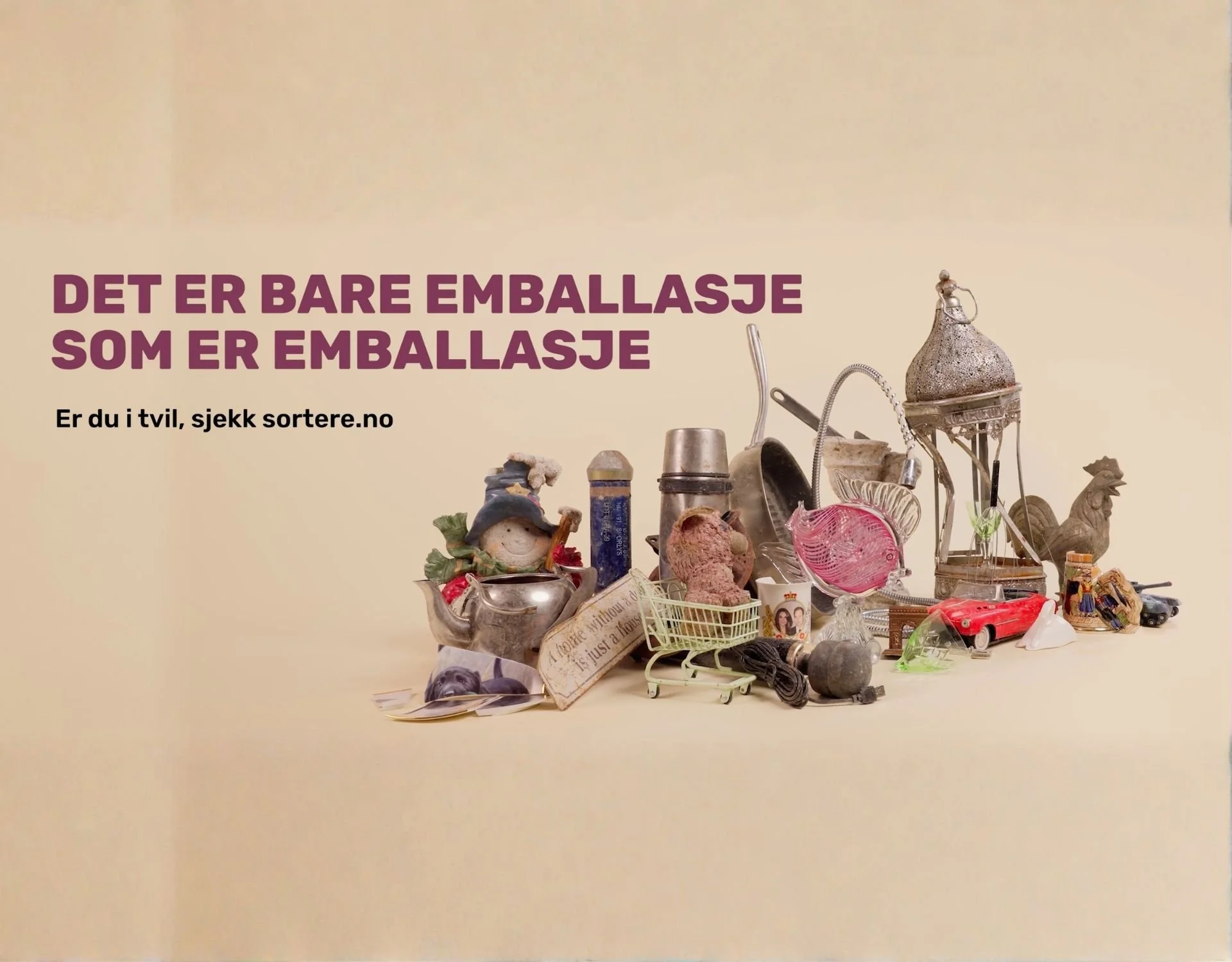 Nasjonal kampanje: Me må bli betre på sortering av glas- og metallemballasje