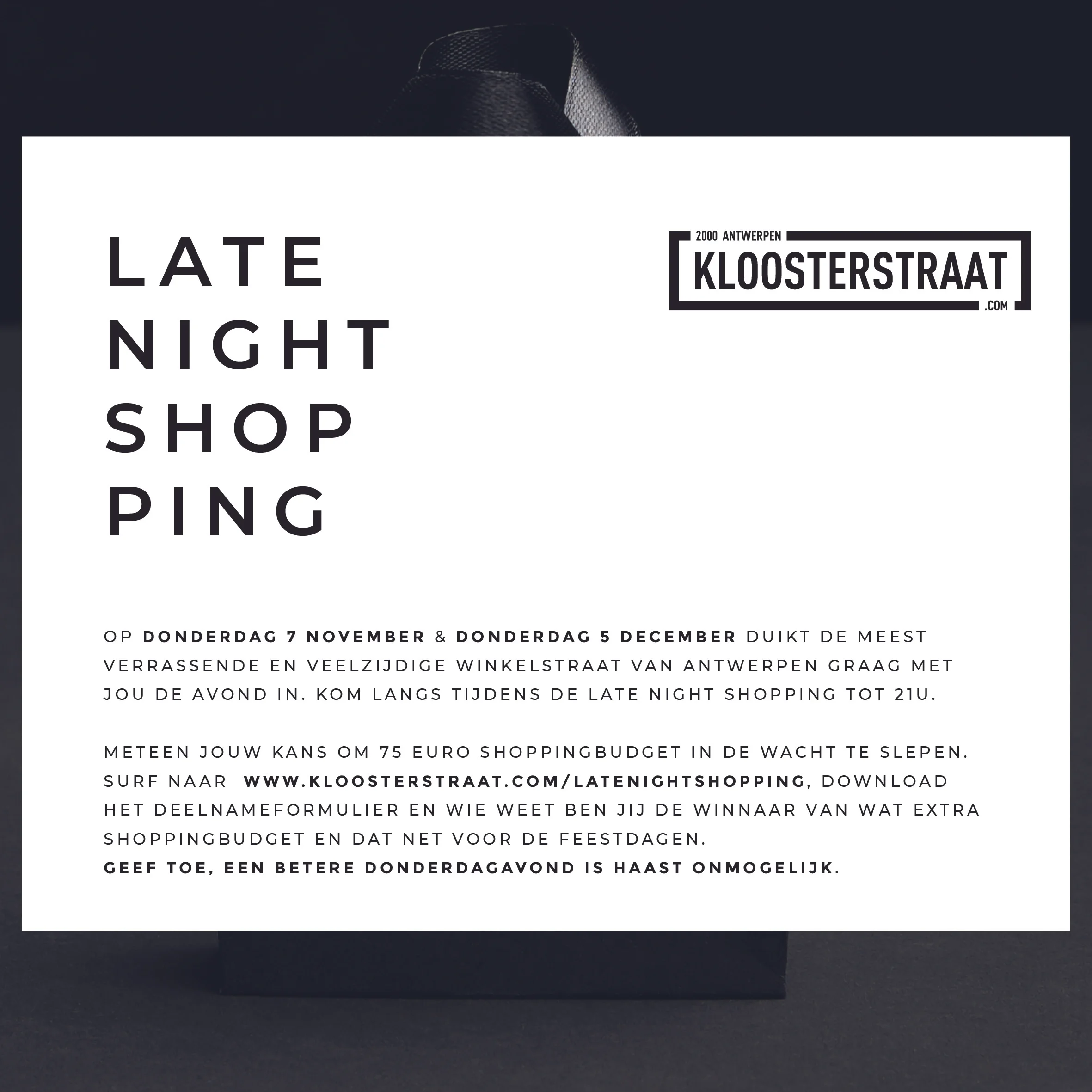 Late Night Shopping in de Kloosterstraat in de pers! 