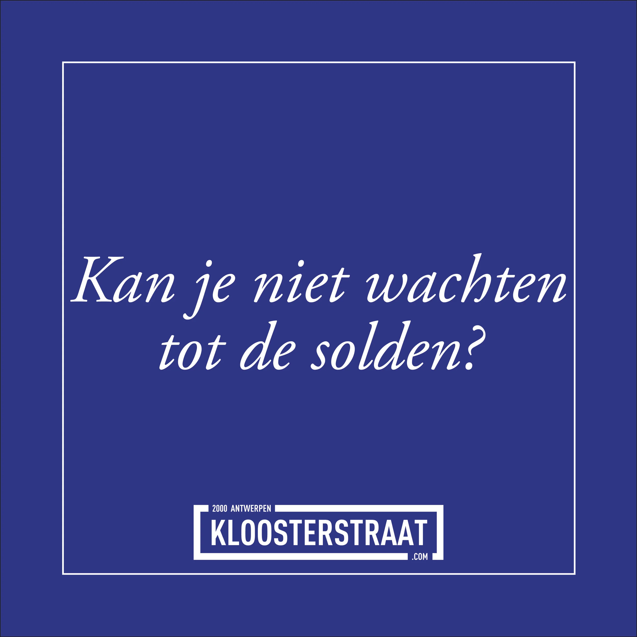 Kan je niet wachten op de solden? Kom nu al met korting shoppen. 