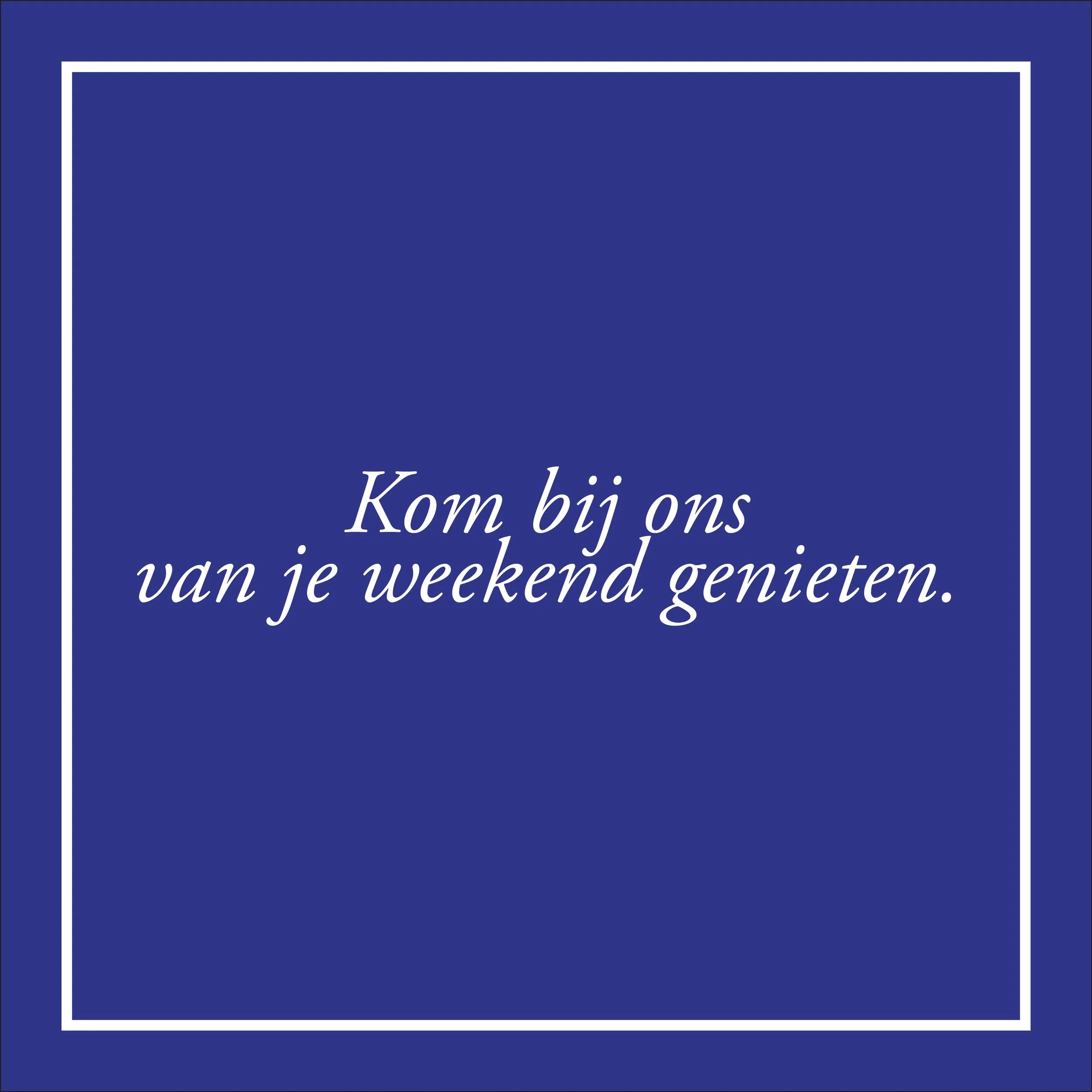 Wij hebben weer heel wat petto voor je dit weekend. 