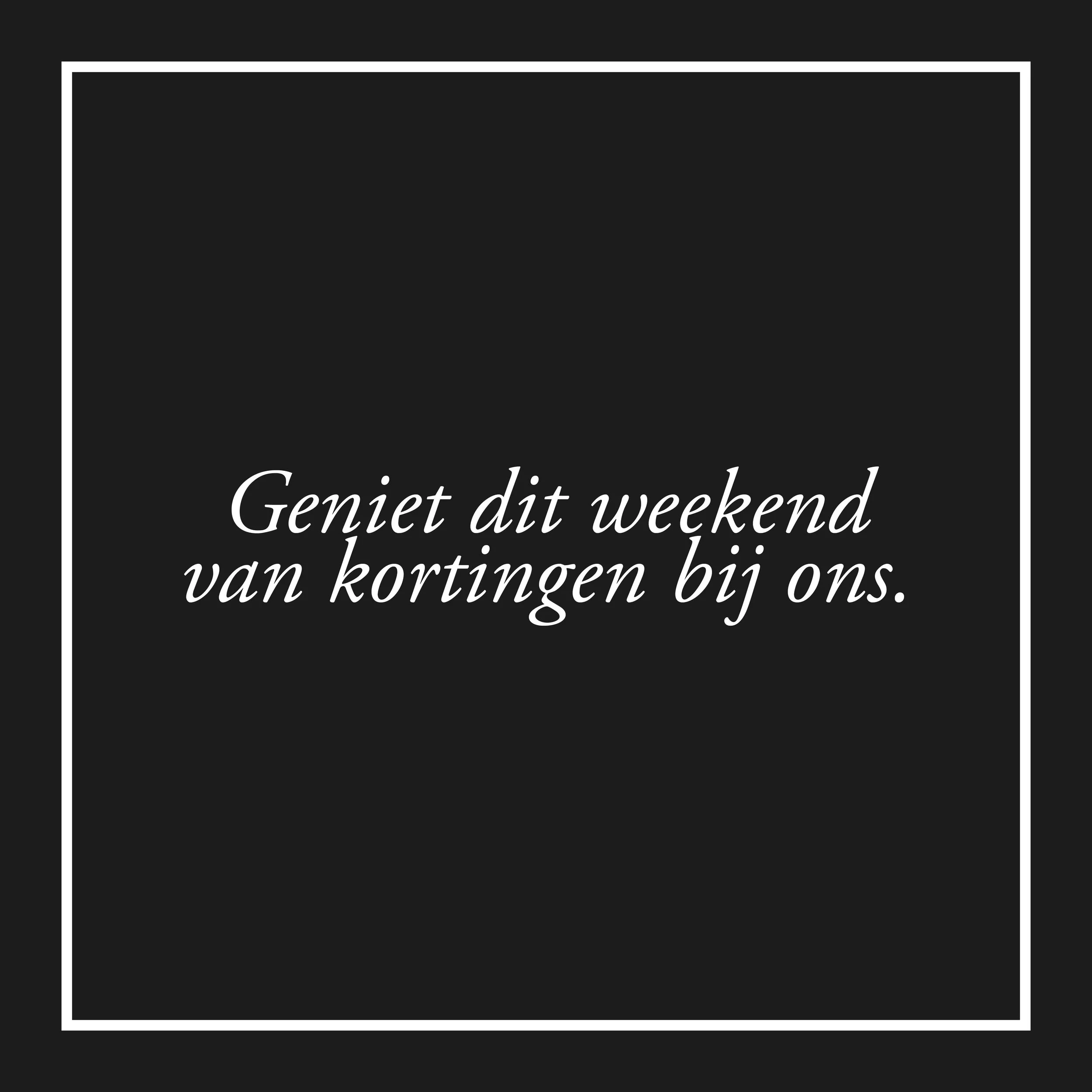 Kom je Black Friday inkopen bij ons doen. 