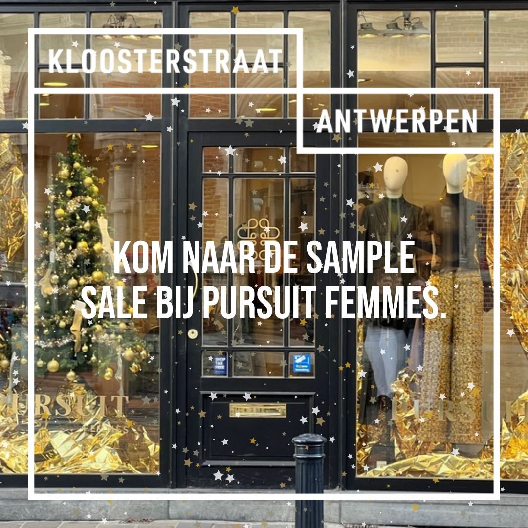 Sample sale bij Pursuit Femmes.