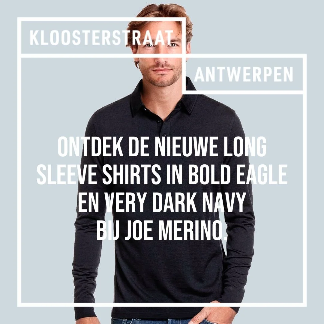 Nieuwe long sleeve shirts in Bold Eagle en Very Dark Navy bij Joe Merino.