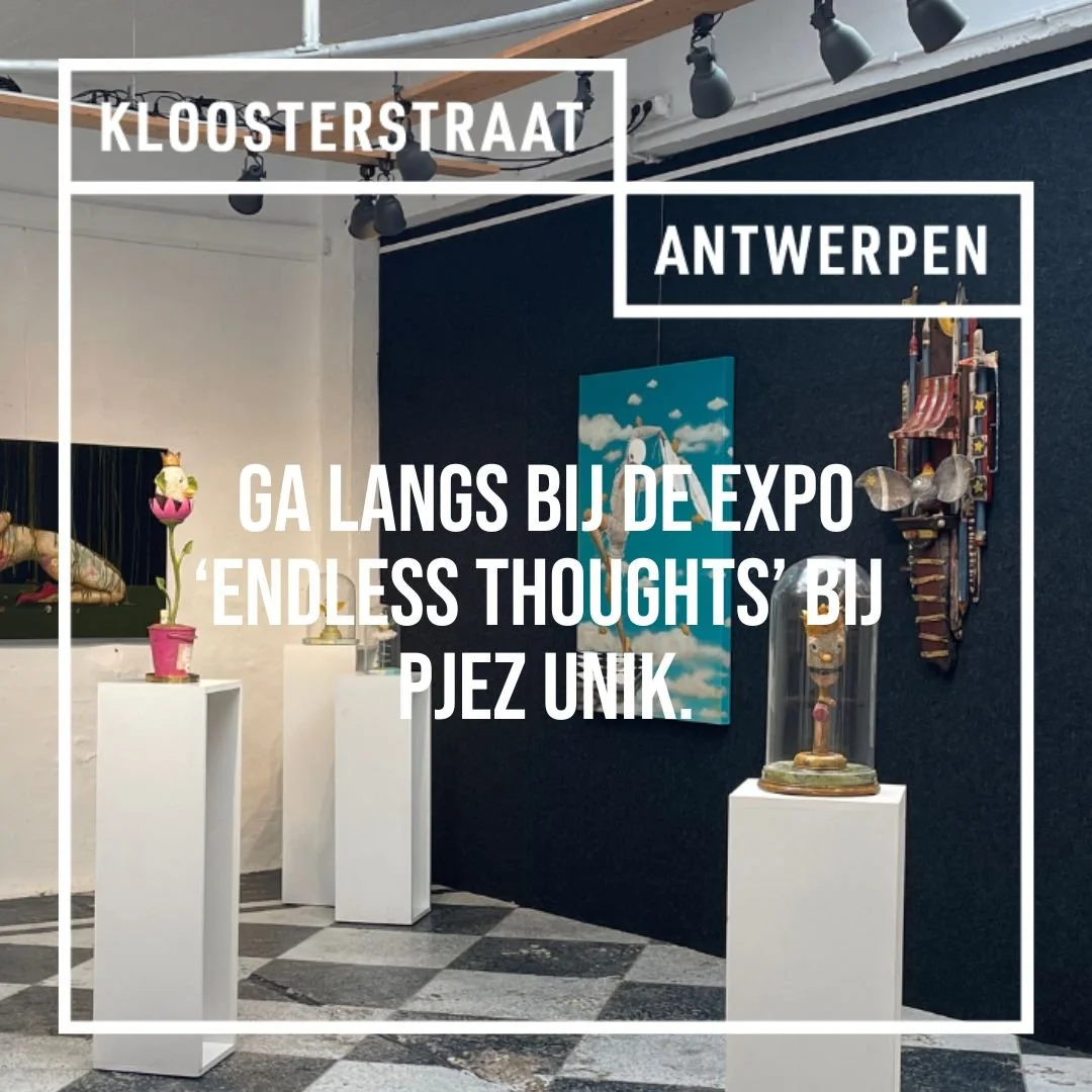 Ontdek de expo ‘Endless Thoughts’ vanaf nu bij Pjez Unik in de Kloosterstraat.