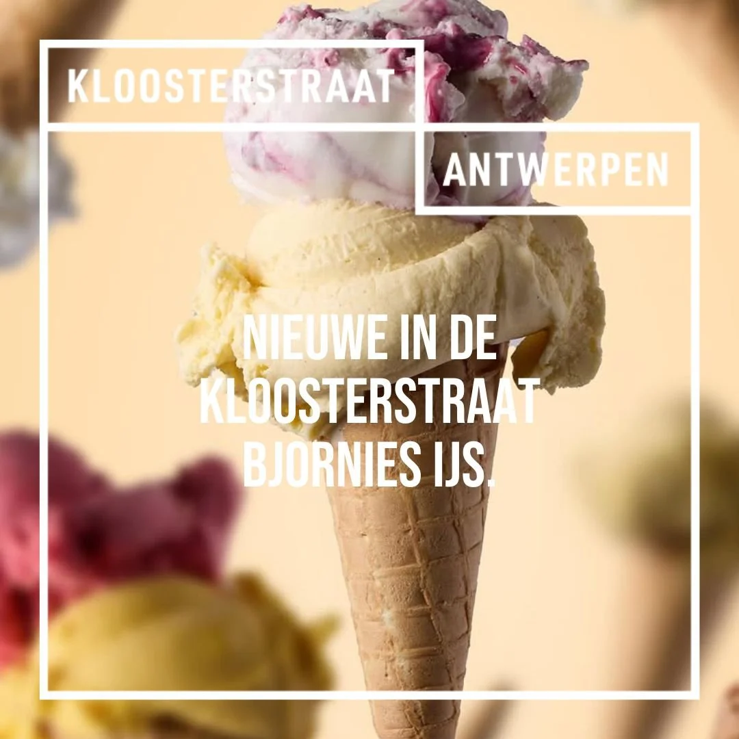 Nieuw in de Kloosterstraat, Bjornies ijs.