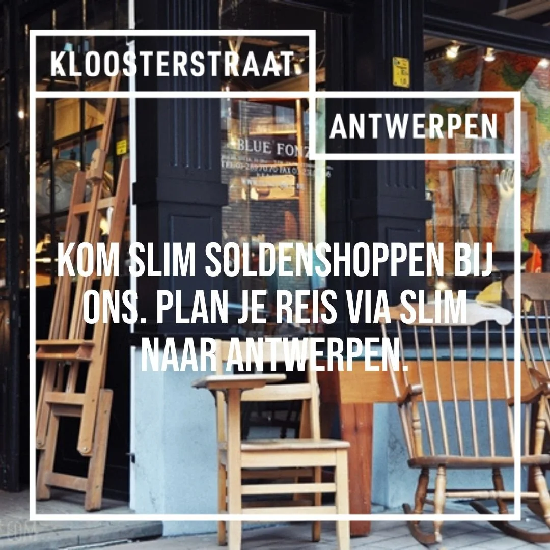 Slim komen soldenshoppen in de Kloosterstraat? Plan je reis via de website.