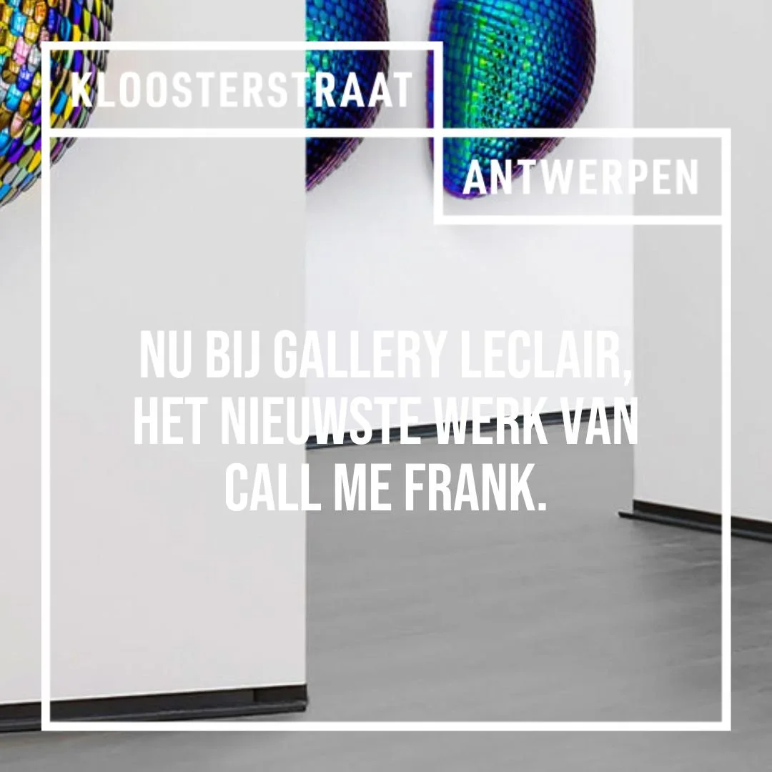 BIj Gallery Leclair zie je nu het nieuwe werk van Call Me Frank.
