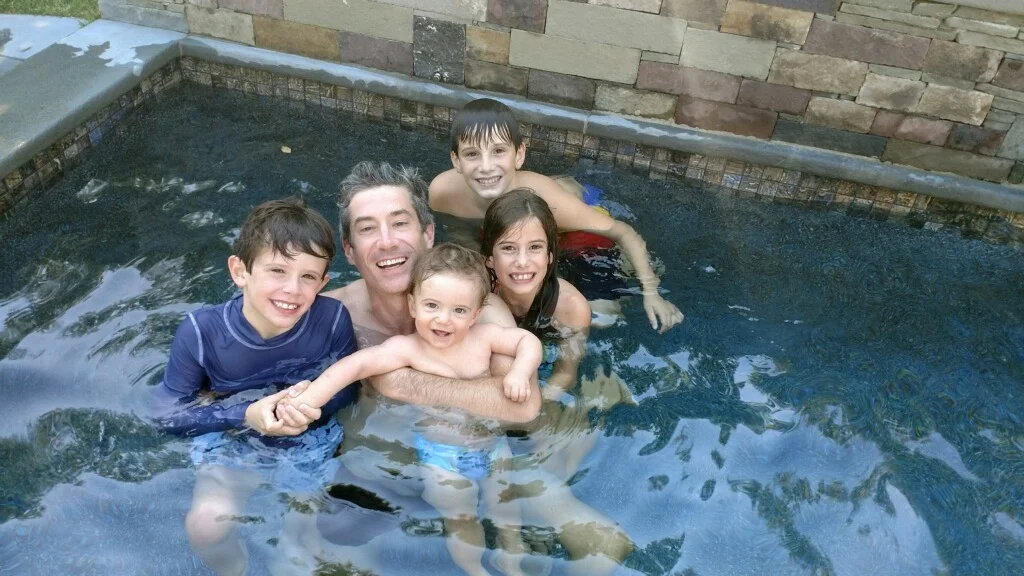 Byron Cocke with children