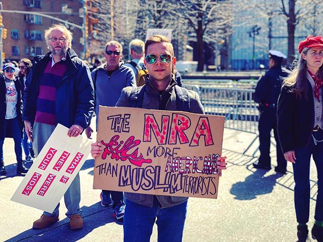 The #NRA kills more Americans than Muslim terrorists #marchforourlives #march #protest #manhattan #nyc #DEMOCRACY #firstammendment