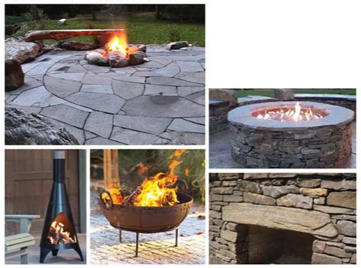 preliminary style pallet: movable, or built fire pit / chimney construction