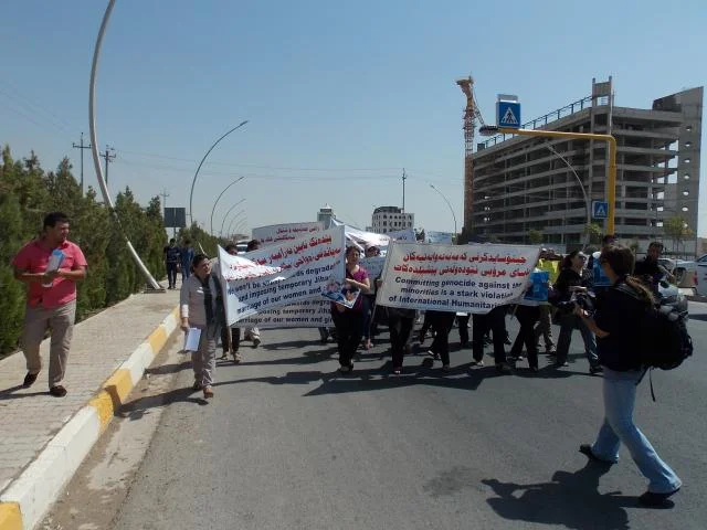 Kurdish activists call on U.N. and KRG to take action for kidnapped Yazidi women.