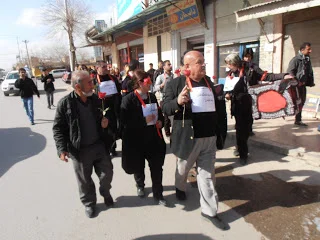 Zahid (right) in the 2012 Valentine's Day remembrance of those killed Spring 2011