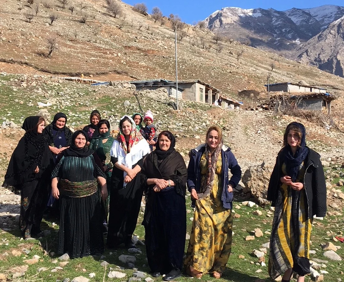 Villagers impacted by the Turkish bombardments show solidarity to the people of Afrin
