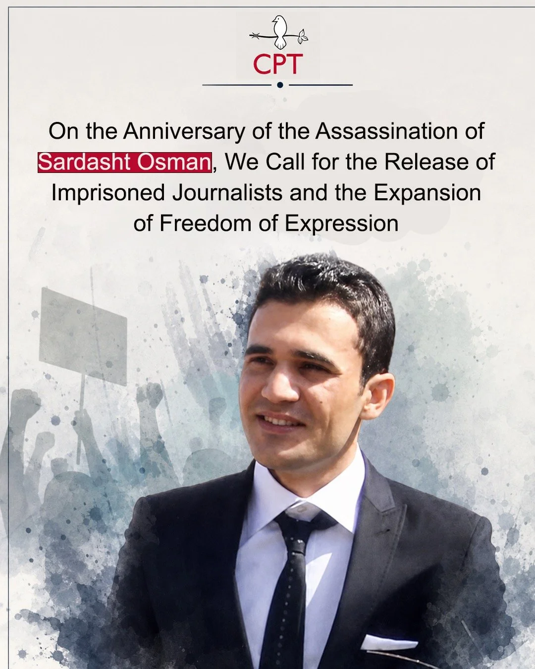 On the anniversary of the assassination of Sardasht Osman, we call for the release of imprisoned journalists and the expansion of freedom of expression