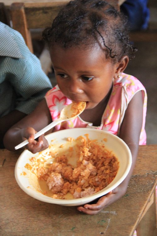 Groundnut soup and rice