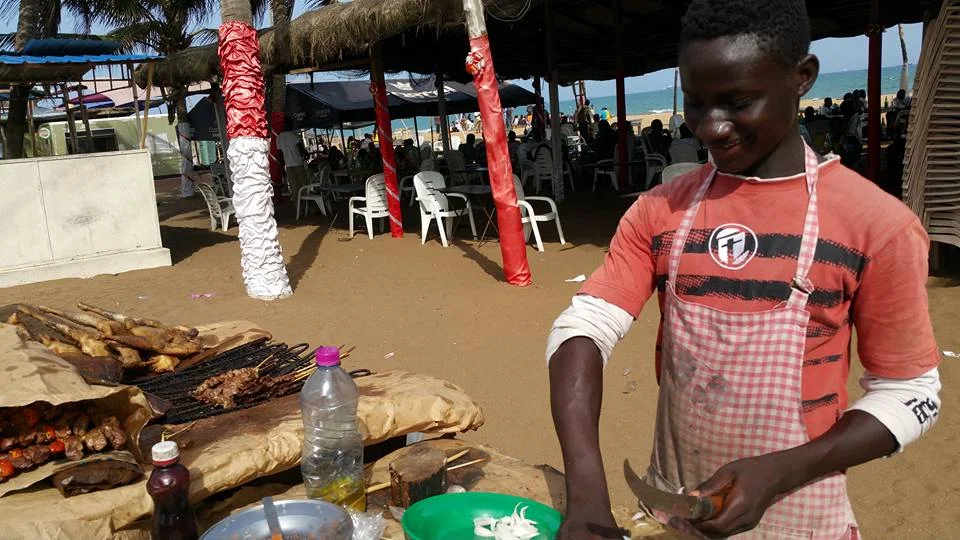 Togo street/beach food vendor