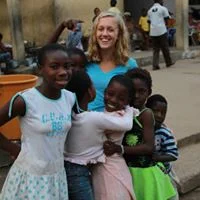 Anna came from Oregon to work in the schools with children.