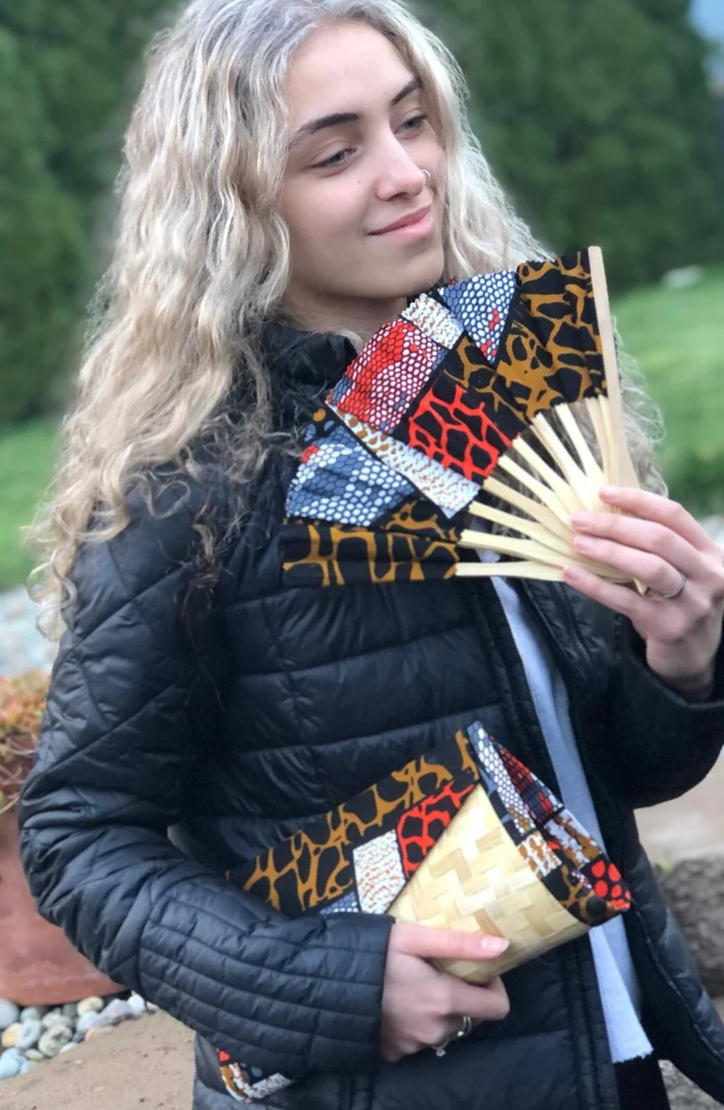 Hannah with clutch and fan.jpeg