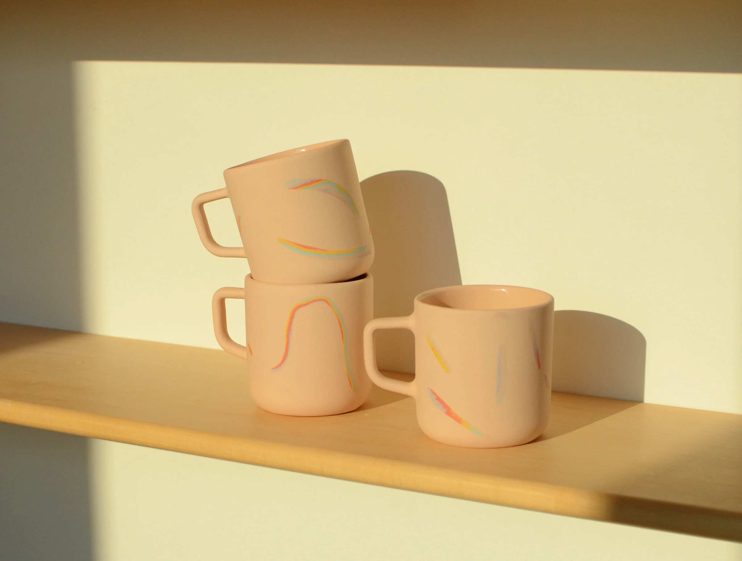 Rainbow Nerikomi mug