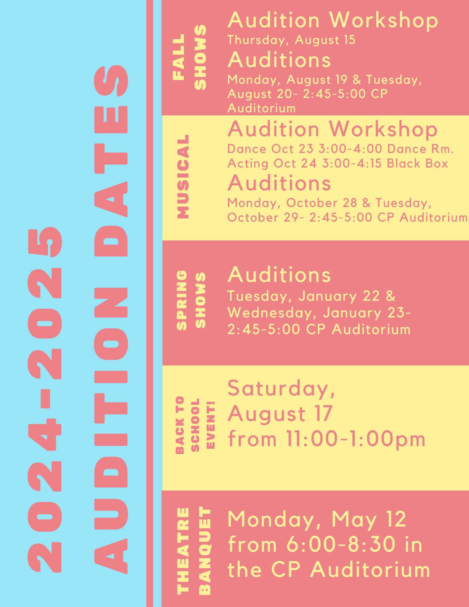 Audition Clinic Dates TWCP Theatre