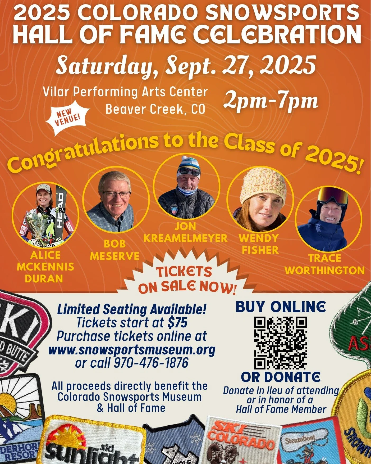 The Colorado Snowsports Museum and Hall of Fame will be hosting the 2025 Hall of Fame Celebration NEXT Saturday at the Vilar. There are only a few balcony seats left, so secure yours today or browse our other elevated ticket options.

You don't want 