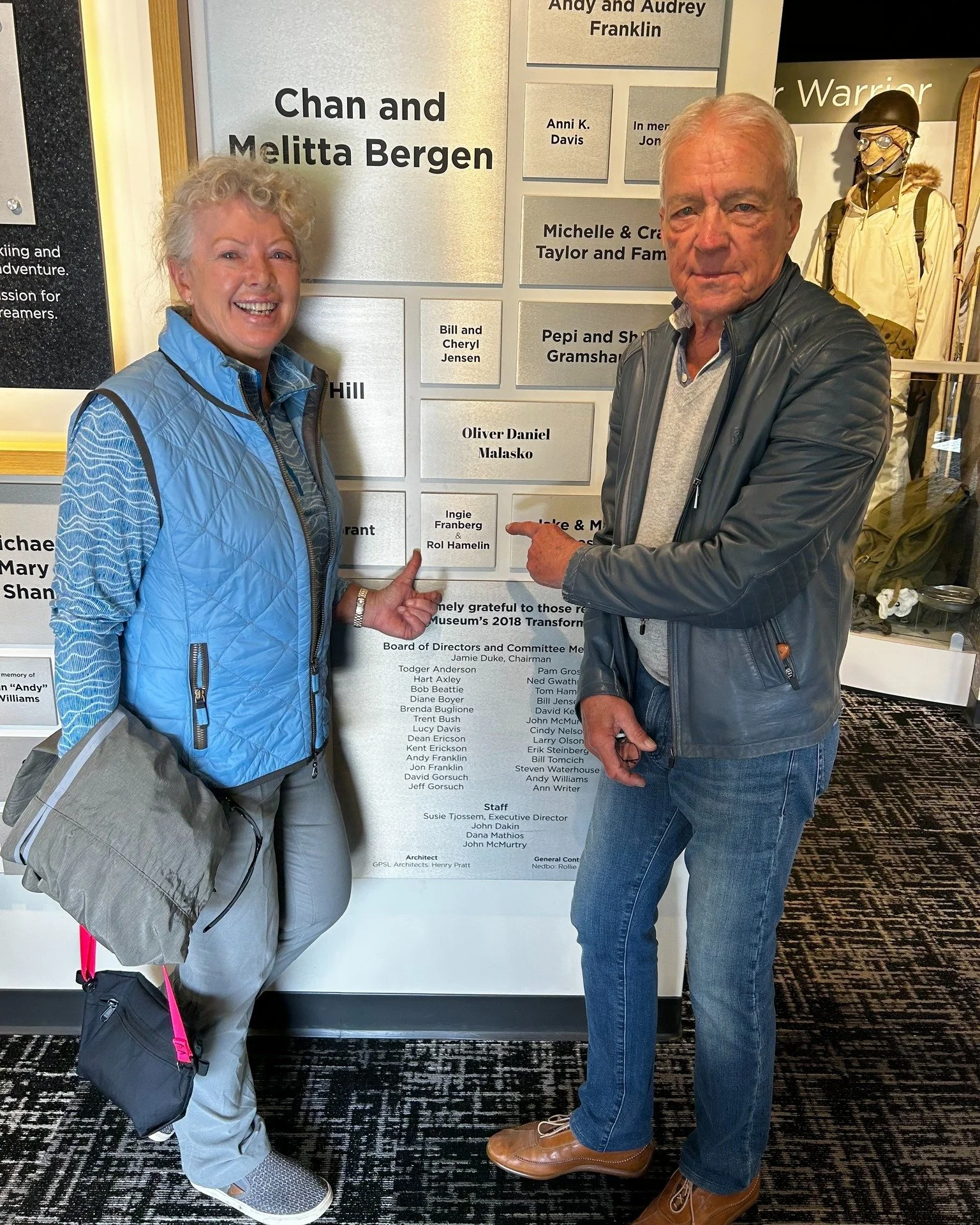 The Colorado Snowsports Museum is grateful for the support of our donors, especially those recognized through our plaque program. We were excited to have Ingie Franberg and Rol Hamelin at the Museum to see their tile in person. 

Thank you for coming