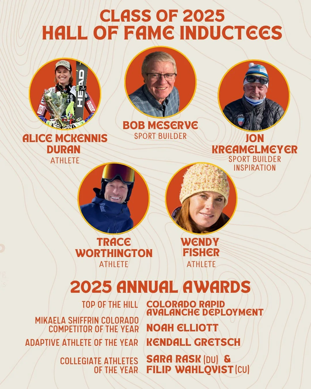 Secure your tickets today for the 2025 Colorado Snowsports Hall of Fame Celebration, tomorrow -- Saturday, September 27th.

We're looking forward to a new venue - at the Vilar - and a new class of inspiring inductees and incredible annual award winne