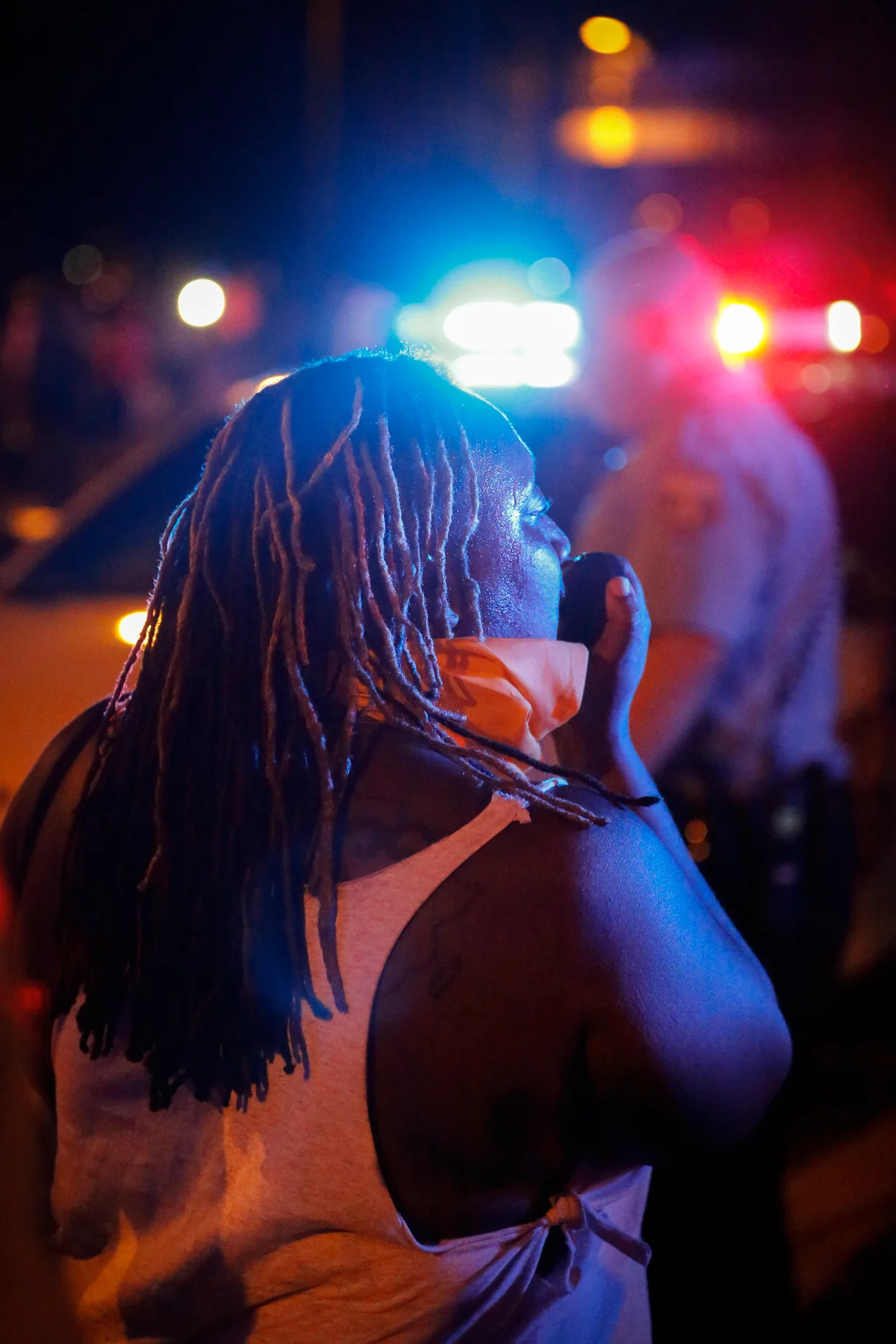Protestor With Megaphone (DNC 2017)
