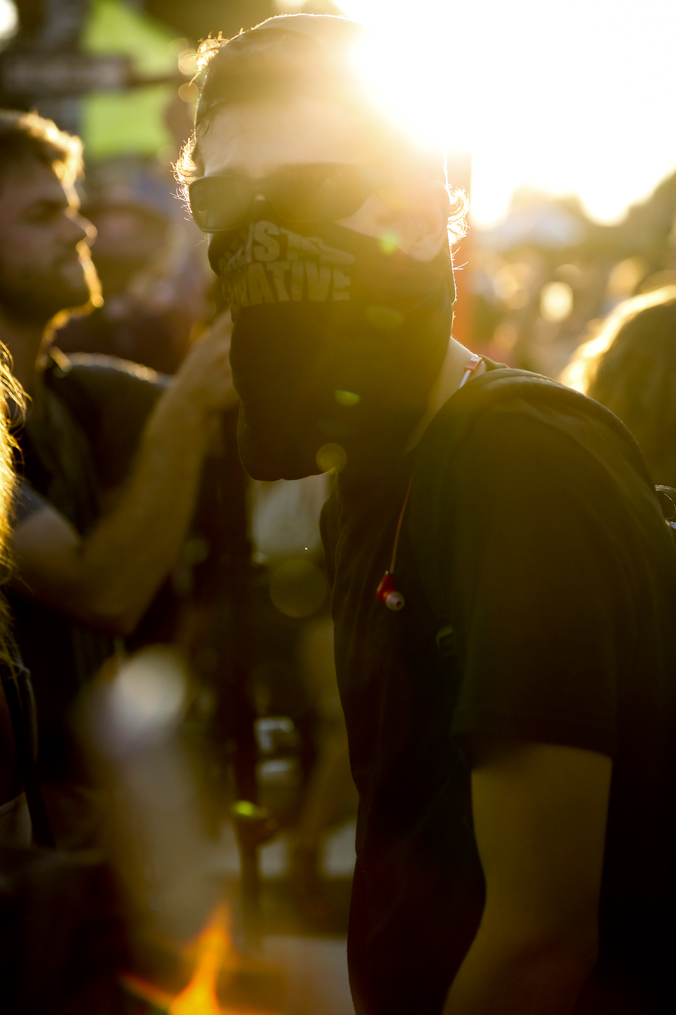 Sun Sets on Another Masked Protestor