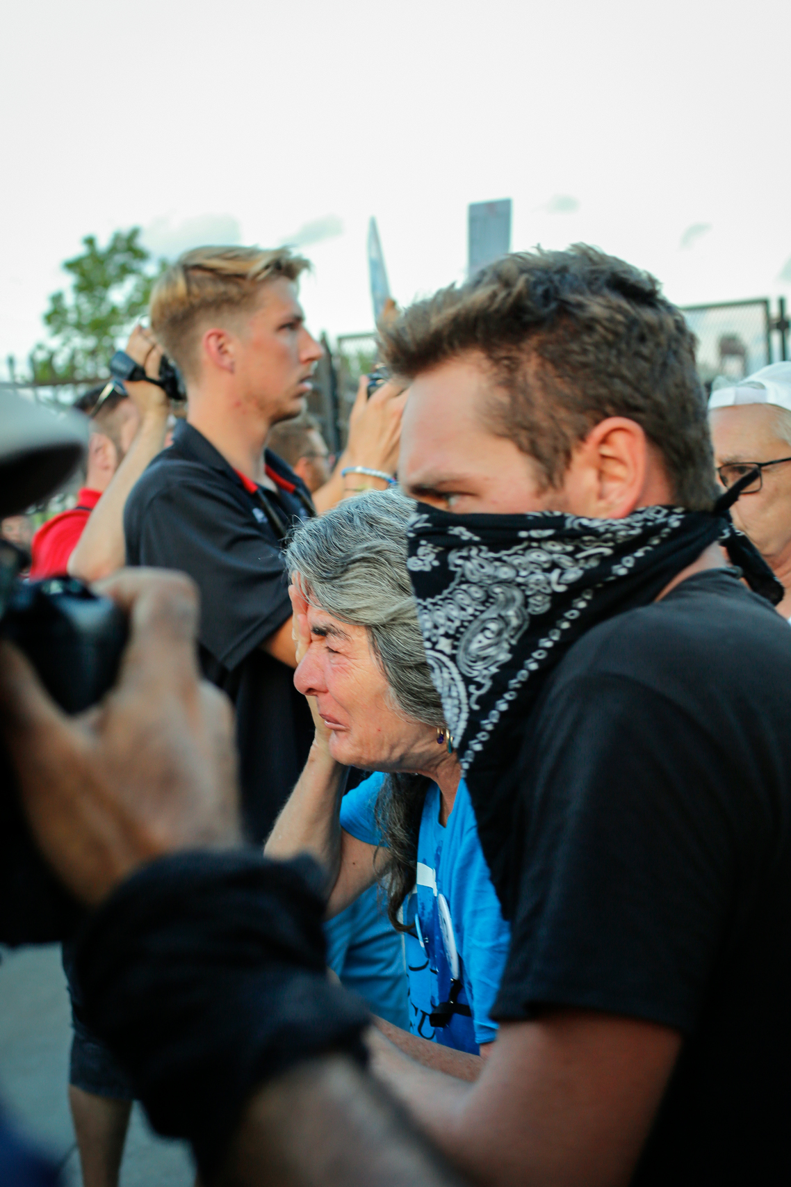 Demonstrator Gets Pepper Sprayed by Police