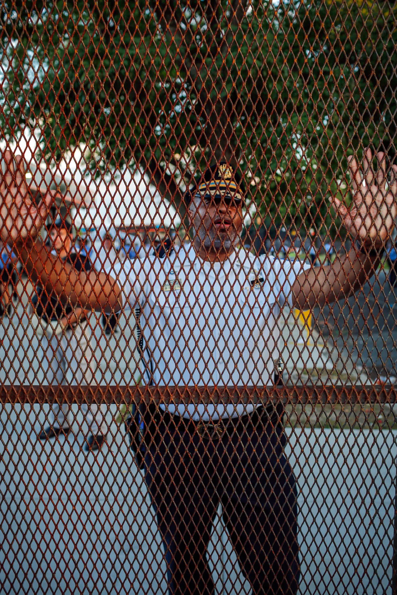 Philadelphia Police Officer Through the Barricade