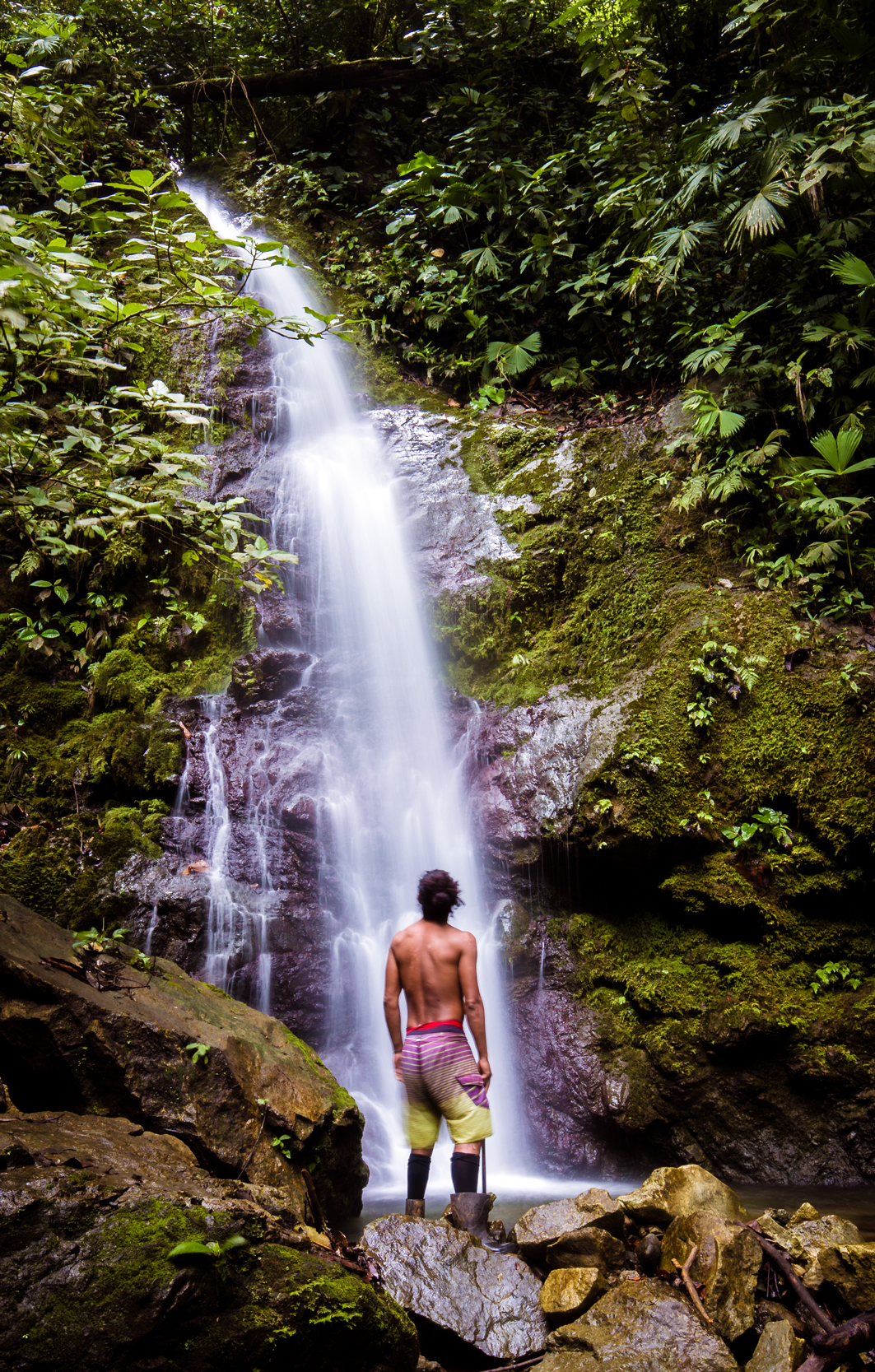 Joaquin at the Waterfall
