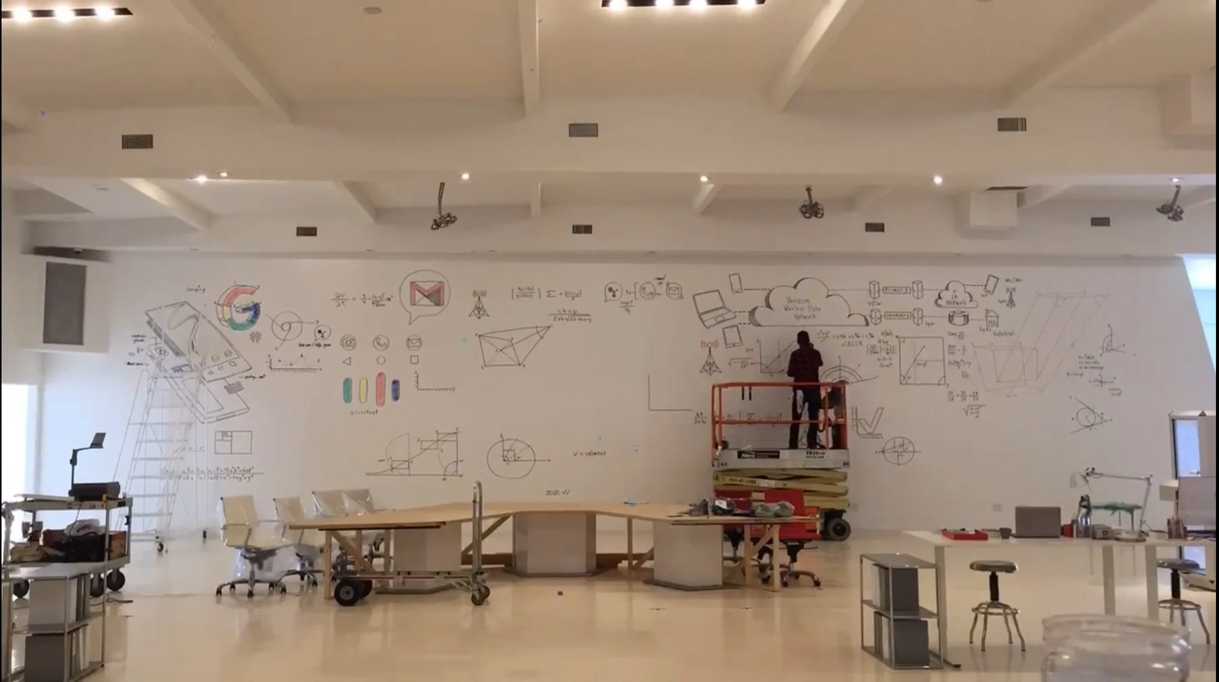 Hand Drawn White Board- Behind the Scenes
