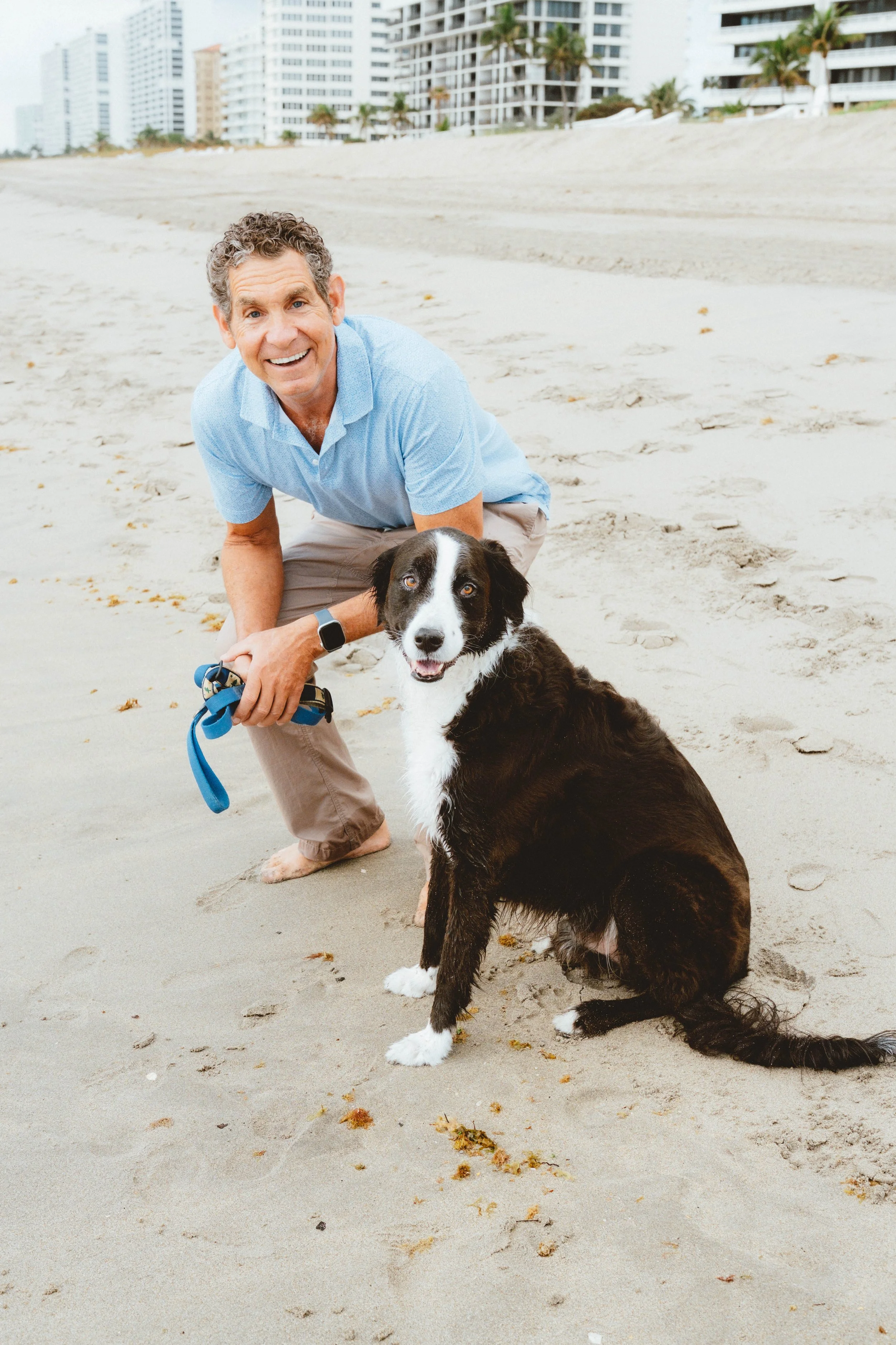 The author with his dog, Storm