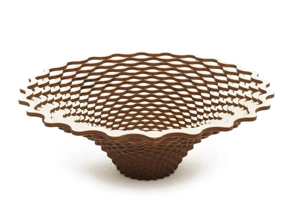 Large Weave Wooden Bowl