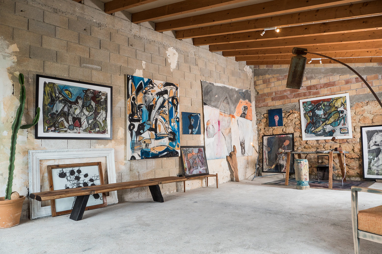 Inside Grason Ratowsky's Studio, Mallorca, Spain.