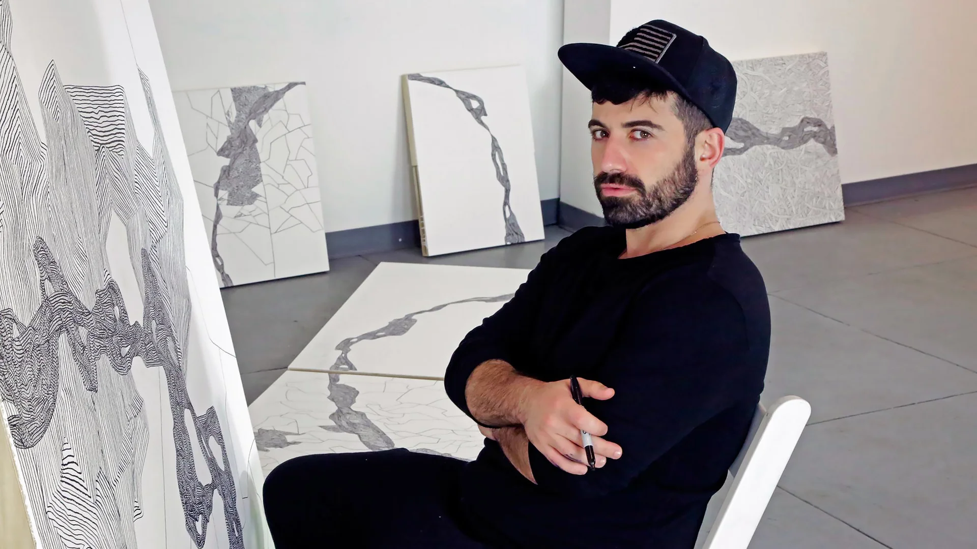 David Paul Kay in his Brooklyn, NY studio, 2017