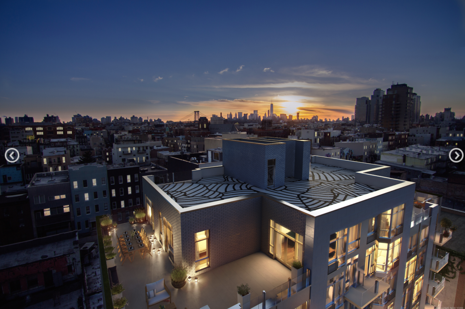 David Paul Kay's rooftop mural at 212 N. 9th St, Brooklyn, NY, 2017