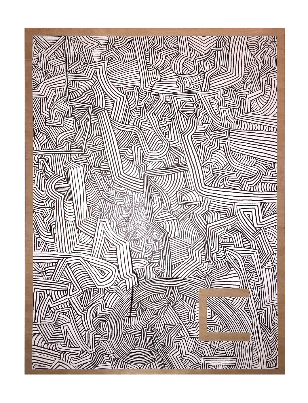 Painting #7 in the series "Twelve, Circle of Time" now on display at Soho House West Hollywood. David Paul Kay, "7", 40x30 inches, Acrylic on Panel