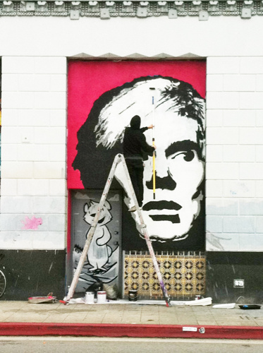 ThankYouX’s first mural in 2010, downtown Los Angeles.
