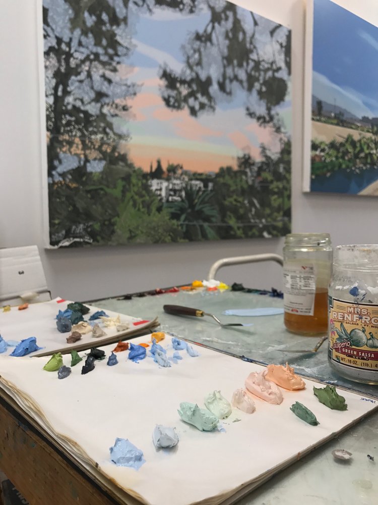 Behind the scenes in Warren’s L.A. studio, 2019