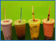 Two Large Bubble Teas at T-Cups Cafe