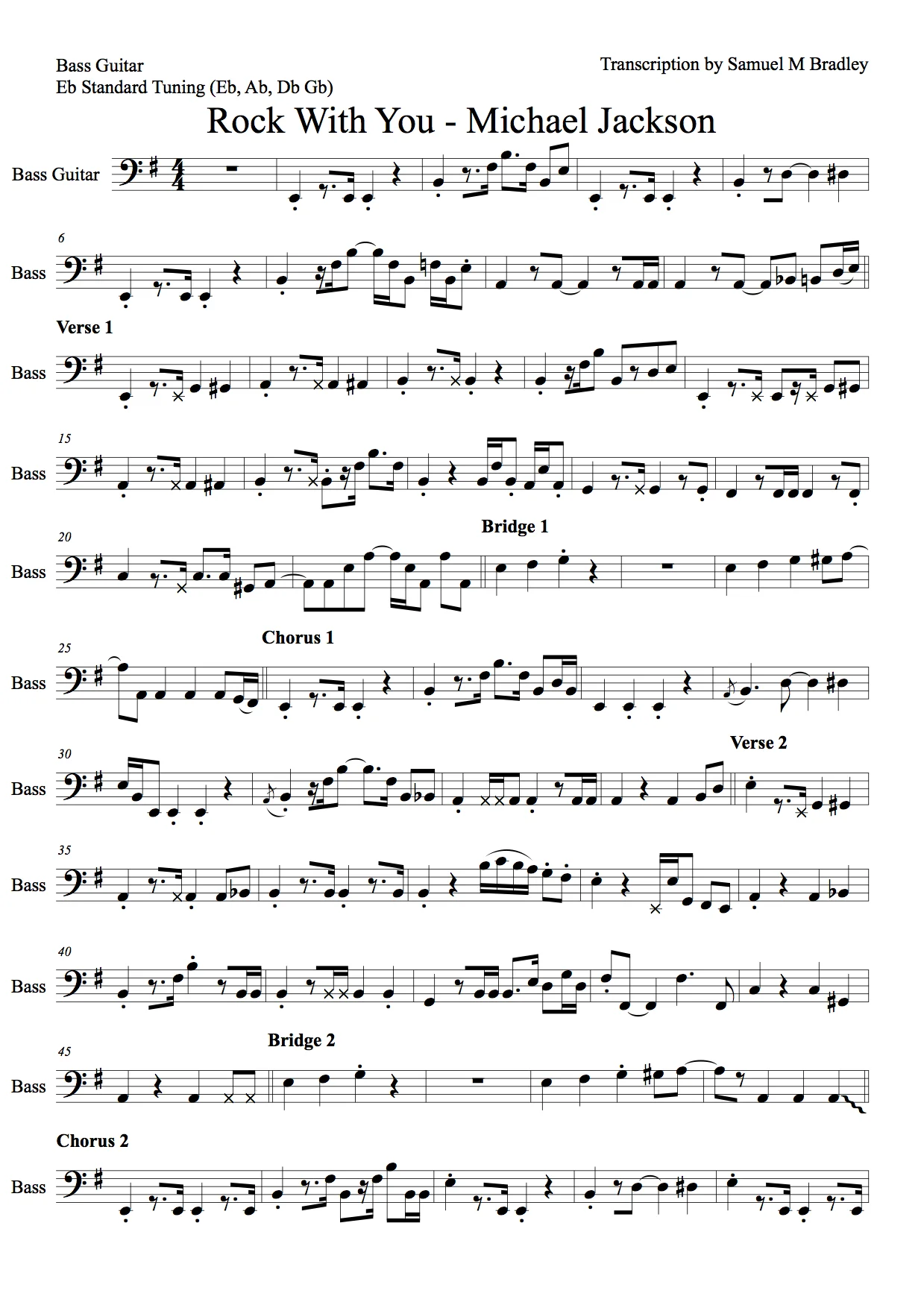 Introducing: Bass Transcriptions