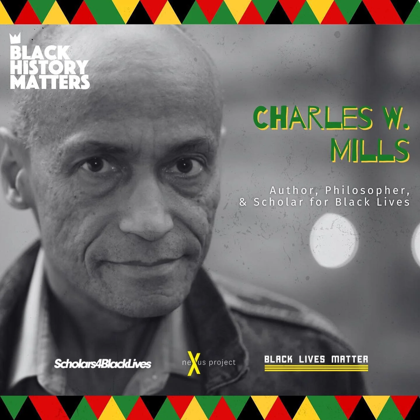 Charles Wade Mills, Ph.D. (1951 - 2021) was a professor, educator, and trailblazing philosopher. 

Born in England and raised in Jamaica, Dr. Mills earned a bachelor&rsquo;s degree in physics at the University of the West Indies. He went on to earn a
