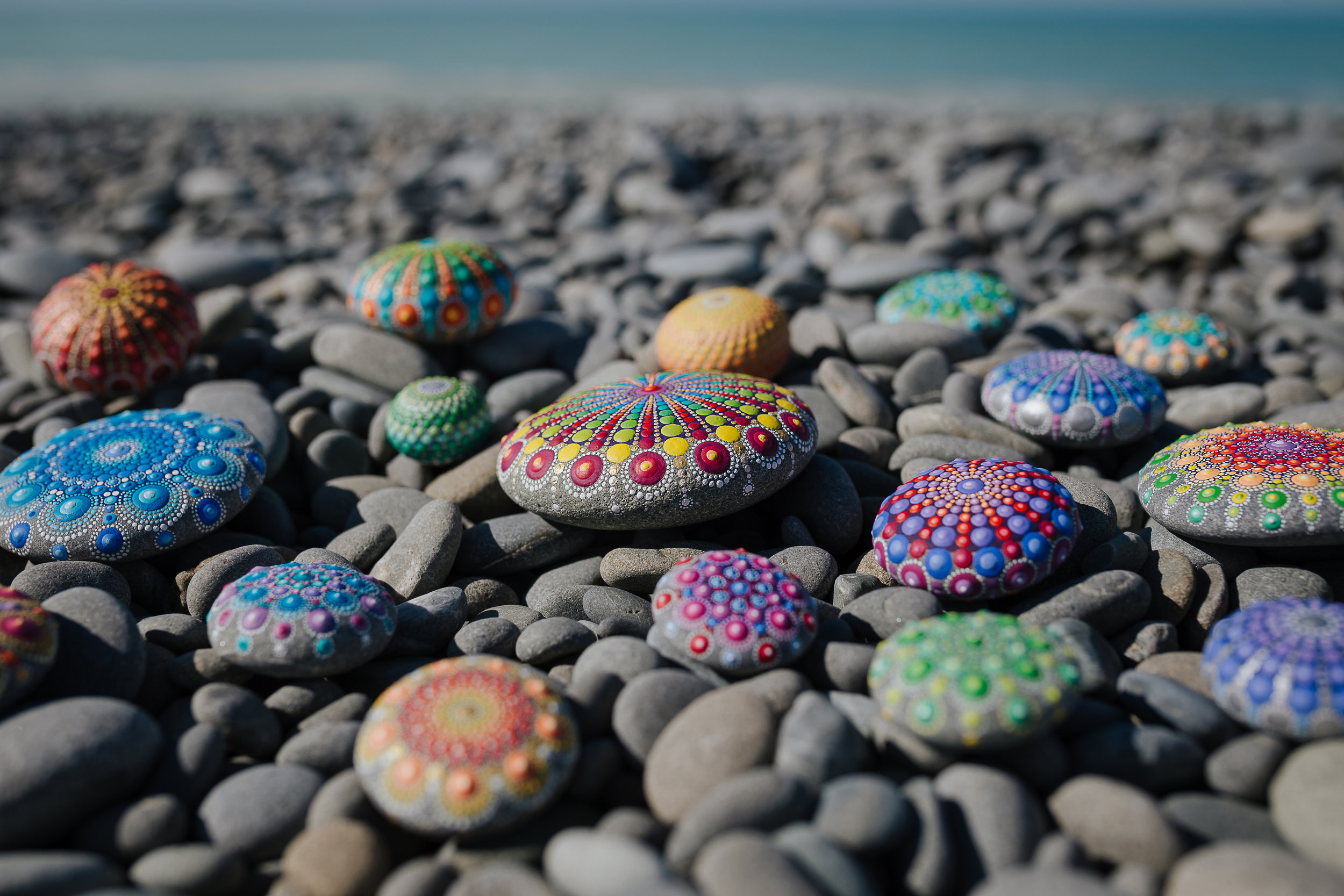 Colorful Mandala Stone | Elspeth Mclean