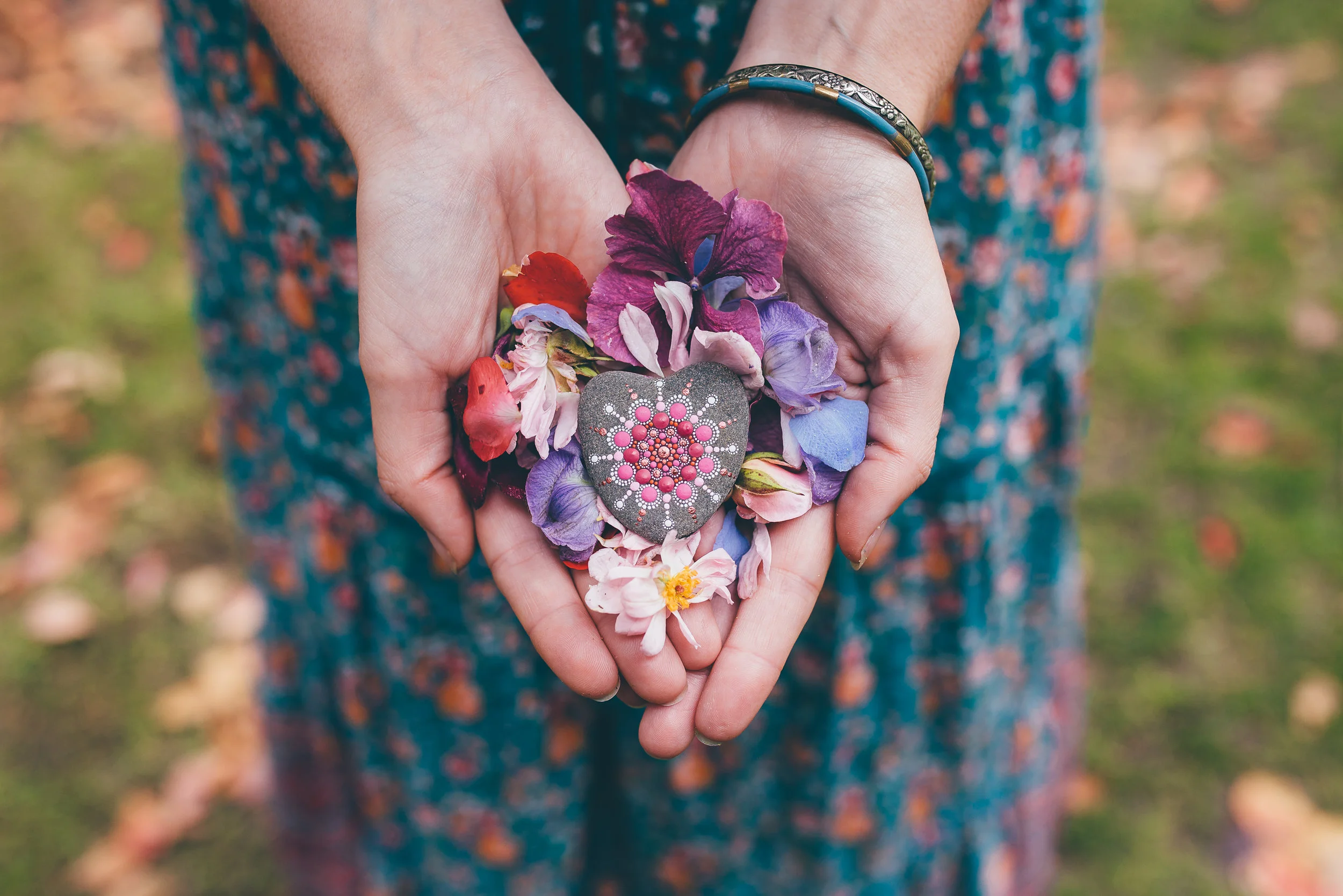 Hands Holding Mandala Stone | Elspeth Mclean