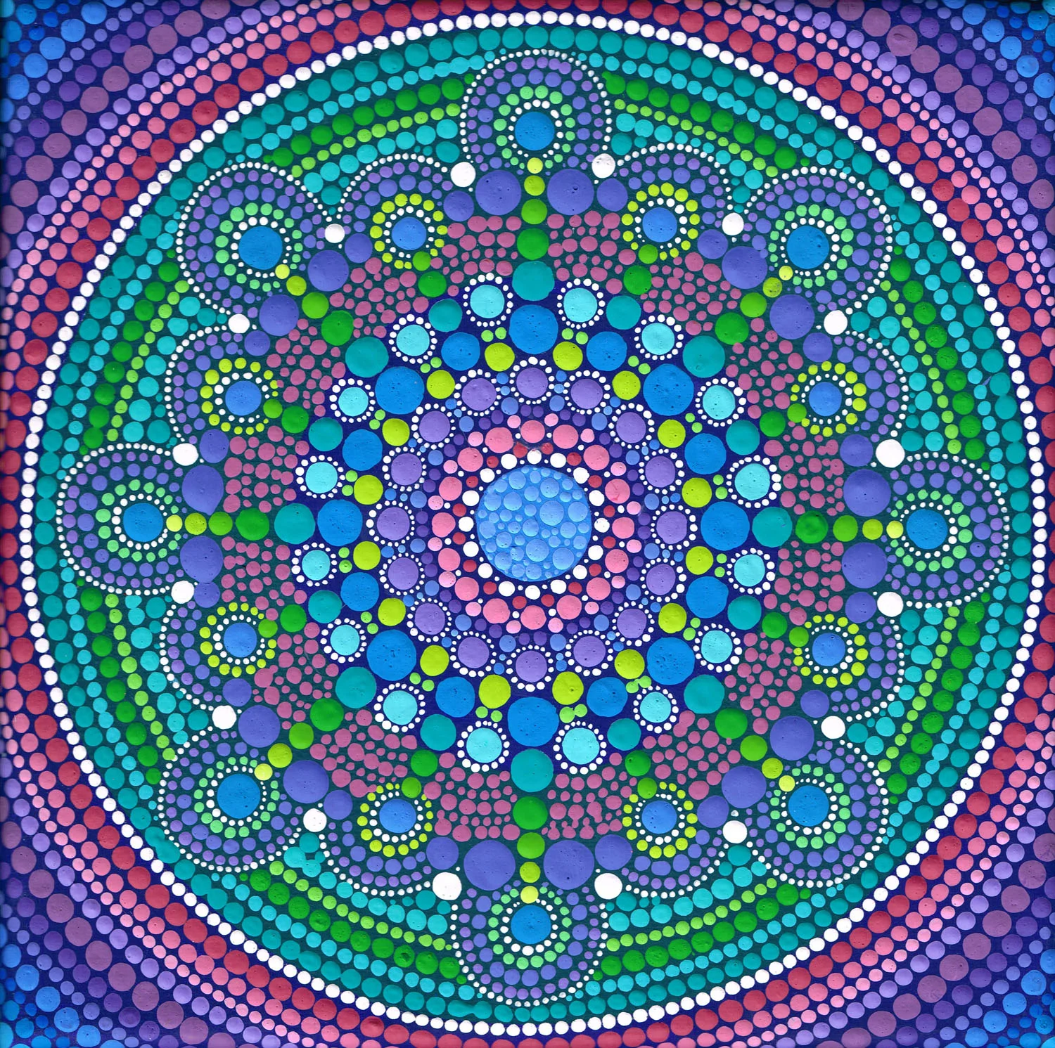 Cool Tone Drop Mandala
